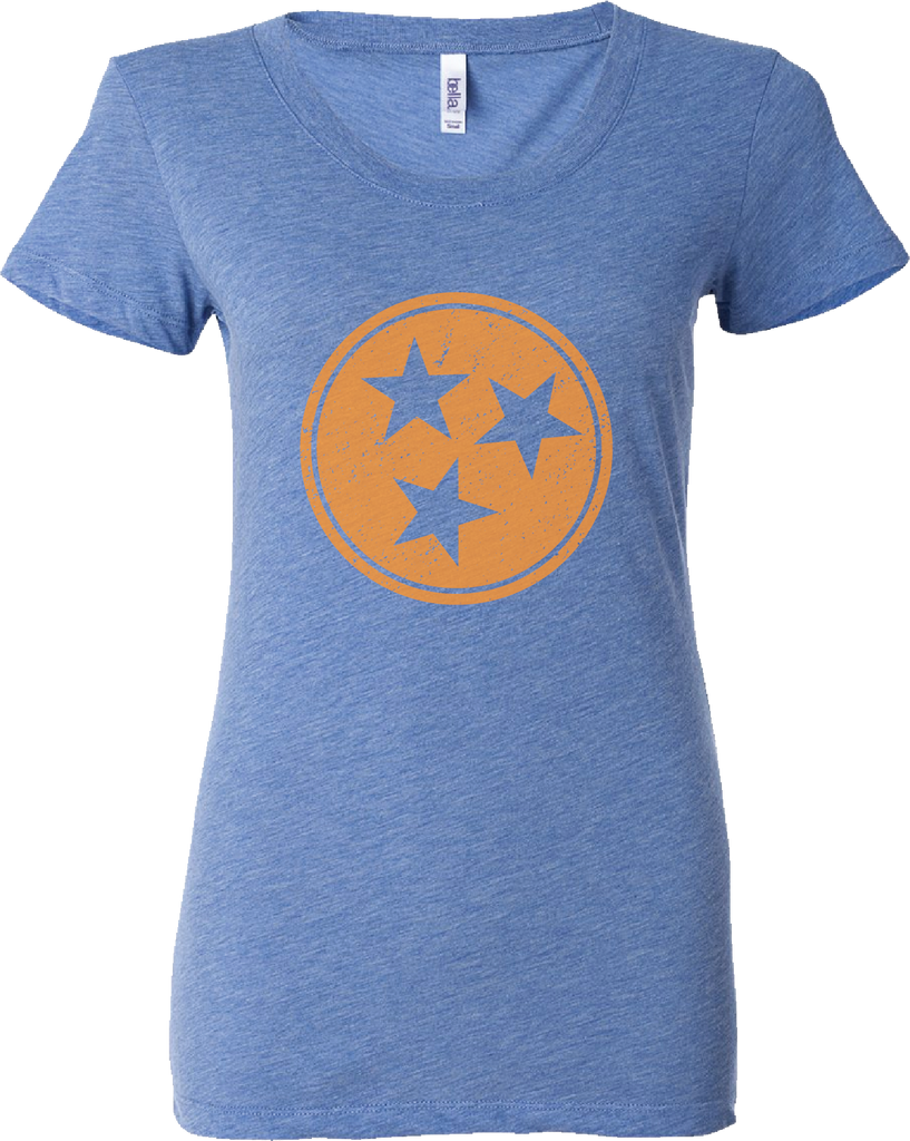 Ladies Tri star TN flag t-shirt :: 3 color options