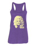Dolly Parton Halftone Racerback Tank Top - Ladies