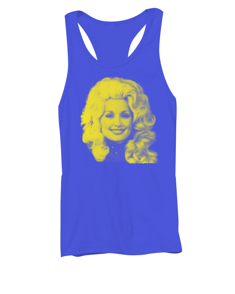 Dolly Parton Halftone Racerback Tank Top - Ladies