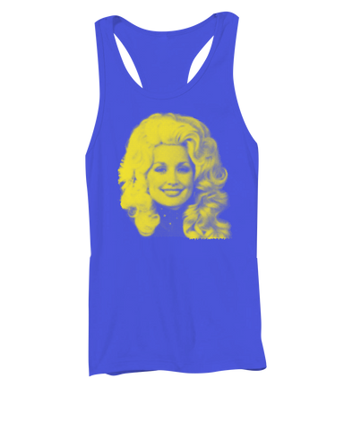 Dolly Parton Halftone Racerback Tank Top - Ladies