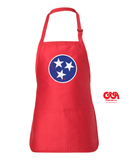 Tennessee flag tri-star full length pocket apron
