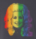 Dolly Pride Rainbow in t-shirt and tank top
