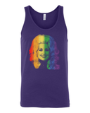 Dolly Pride Rainbow in t-shirt and tank top