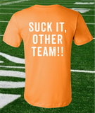 Tennessee Football shirt, orange, at least there's beer