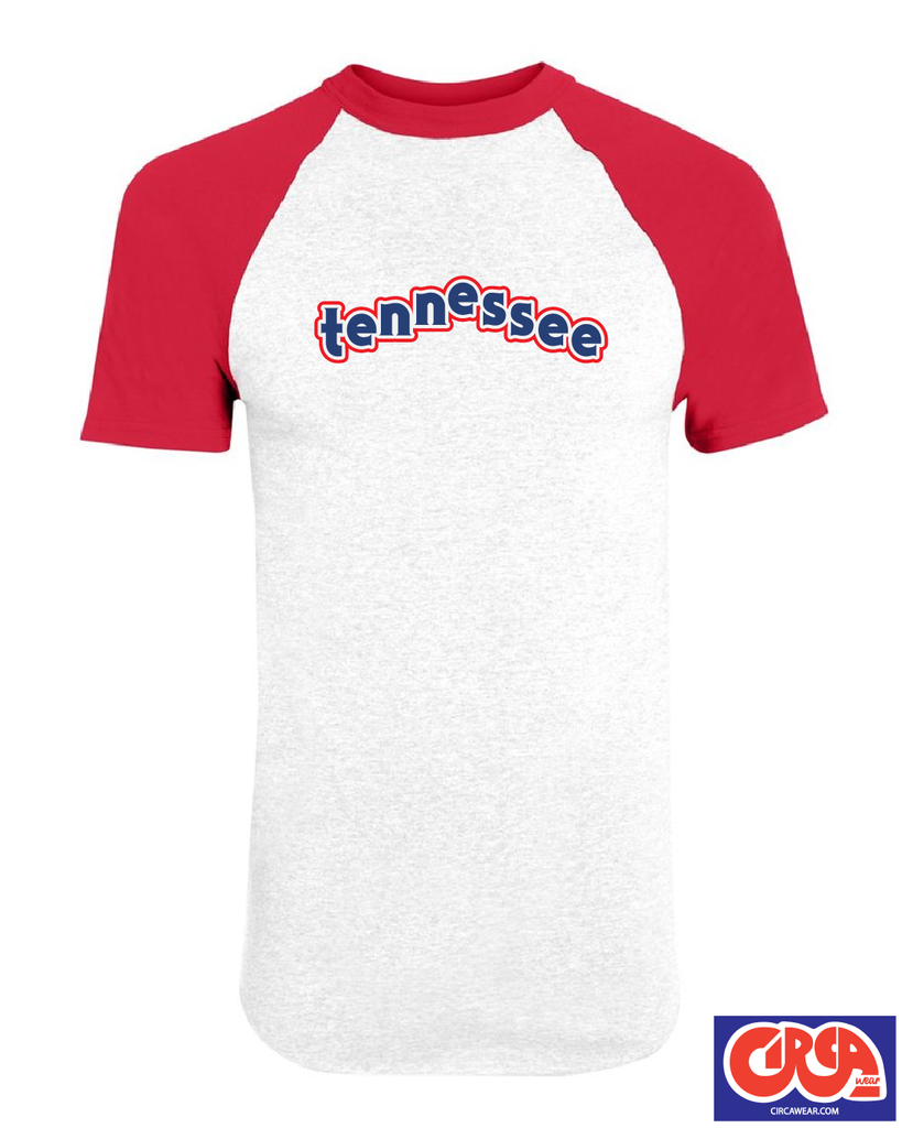 Tennessee raglan t shirt Red or Blue