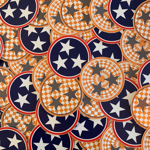 Tri-star sticker 3 star Tennessee sticker