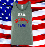 U.S.A. Drinking Team t-shirt and tank top