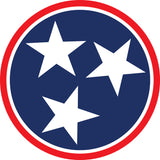Tri-star sticker 3 star Tennessee sticker